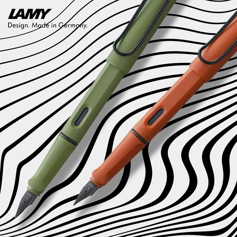 Lamy Safari Füllhalter - savannah-green & terra-red