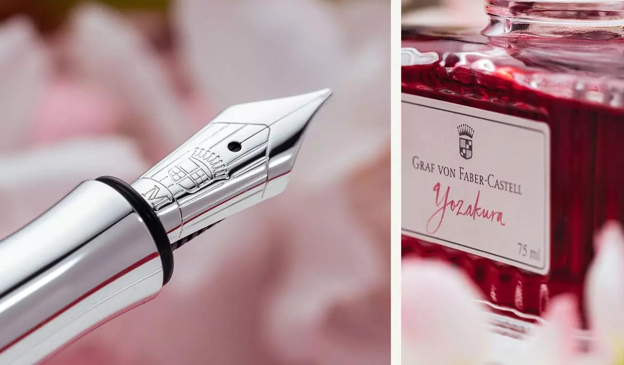 Graf von Faber Castell - Füllfederhalter Guilloche Electric Pink - Feder